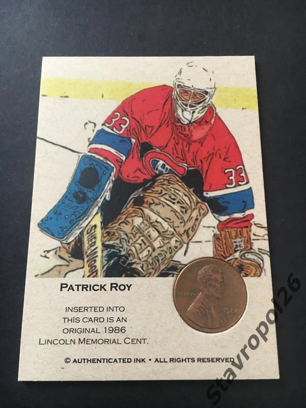 Хоккей.НХЛ.Карточка Патрик Руа Монреаль Канадиенс/Колорадо Эвеланш/Канада