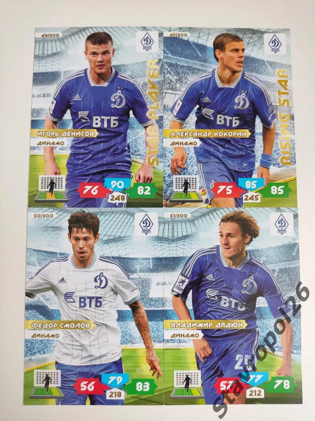 Футбол .ФК Динамо (Москва) комплект карт.сезон 2013/2014 3