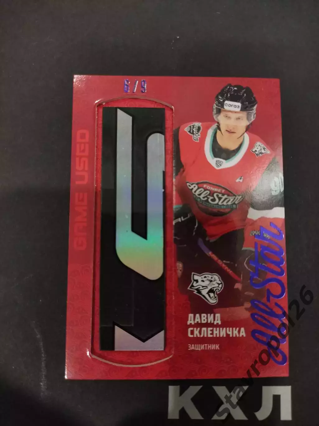 Хоккей. Давид Скленичка. ХК Барыс.клюшка 6/9