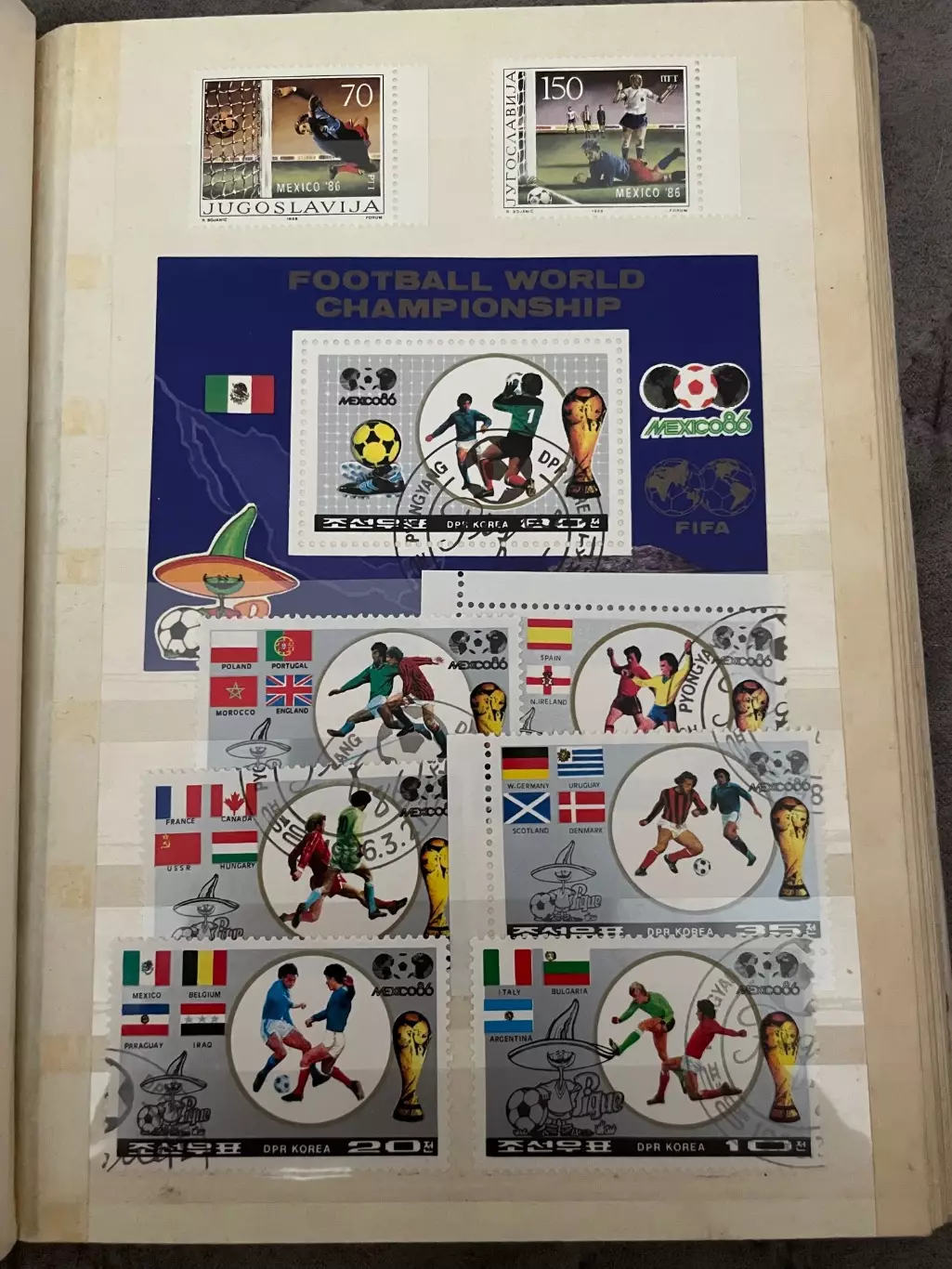 Марки 15 листов! Спорт футбол искусство животные 2
