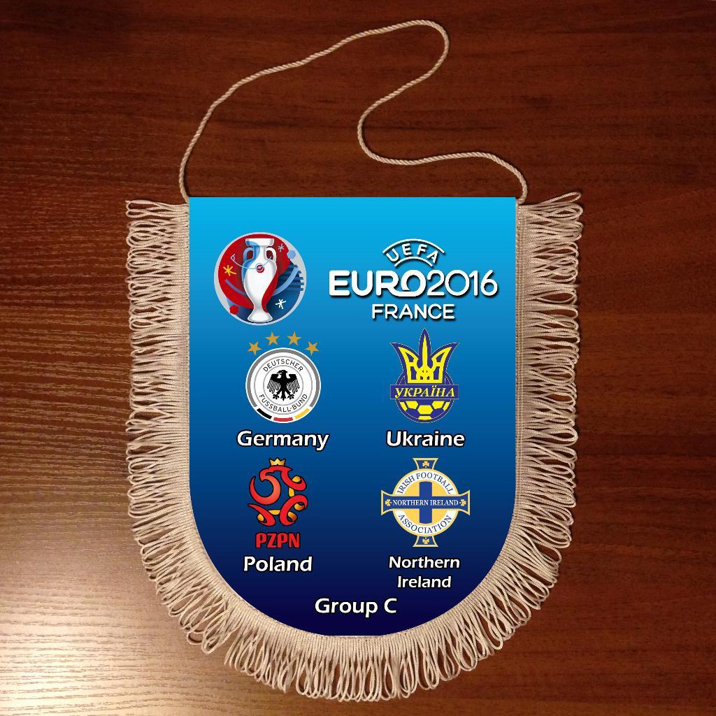 Вымпел ЕВРО 2016 Украина Германия Польша Северная Ирландия Группа С