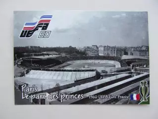 Открытка футбол ЕВРО-1960 финал Париж Парк де Пренс