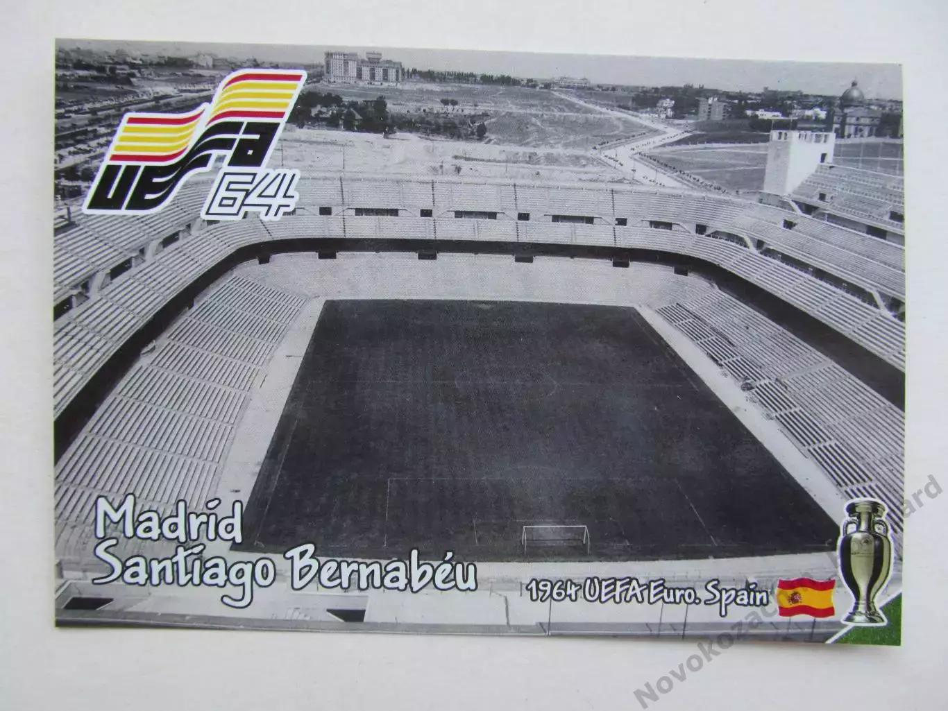 Открытка футбол ЕВРО-1964 финал Мадрид Сантьяго Бернабео