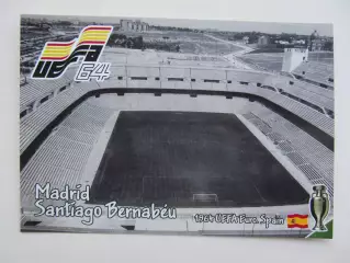 Открытка футбол ЕВРО-1964 финал Мадрид Сантьяго Бернабео