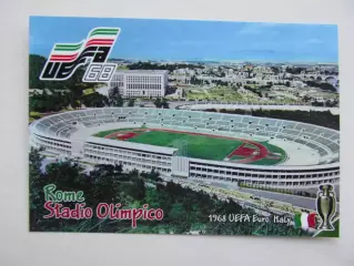 Открытка футбол ЕВРО-1968 финал Рим Стадио Олимпико