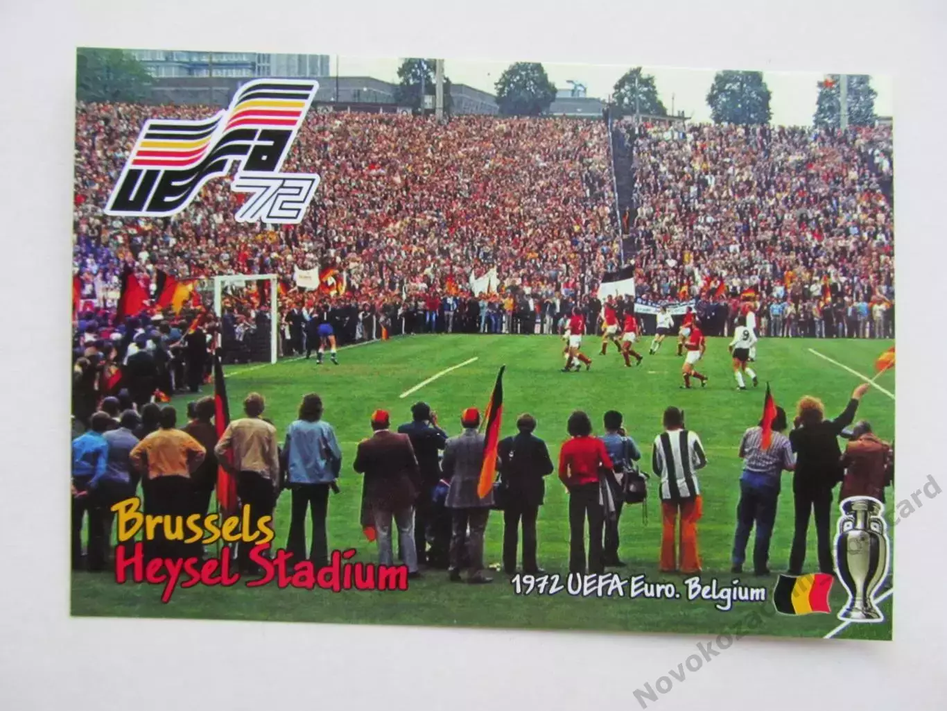 Открытка футбол ЕВРО-1972 финал Брюссель