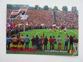 Открытка футбол ЕВРО-1972 финал Брюссель