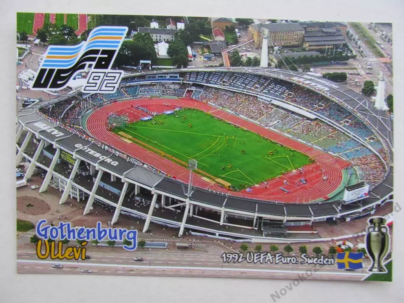 Открытка футбол ЕВРО-1992 финал Гётеборг стадион Уллеви