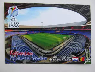 Открытка футбол ЕВРО-2000 финал Роттердам стадион Фейенорд