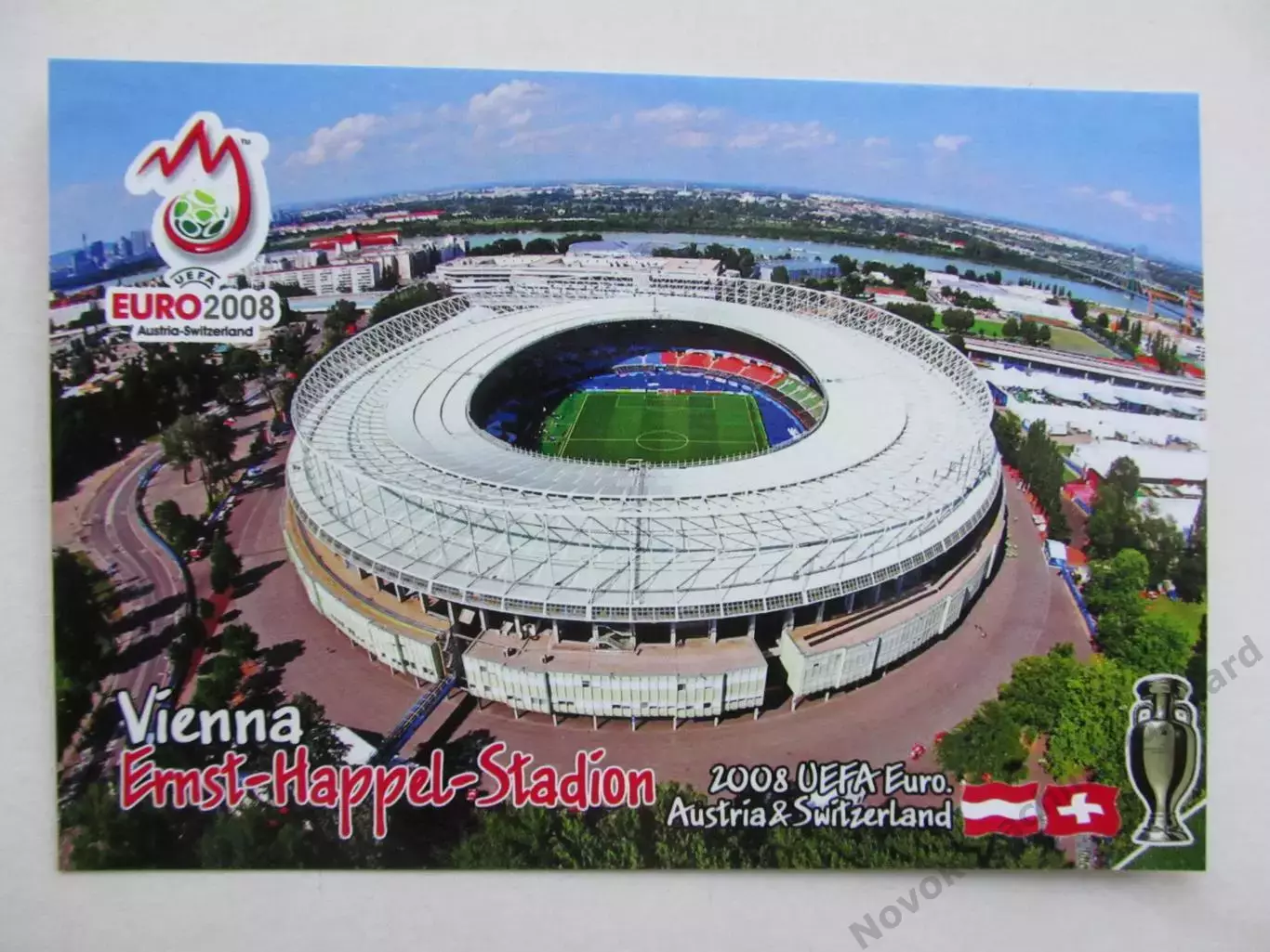 Открытка футбол ЕВРО-2008 финал Вена Эрнст Хаппель Стадион