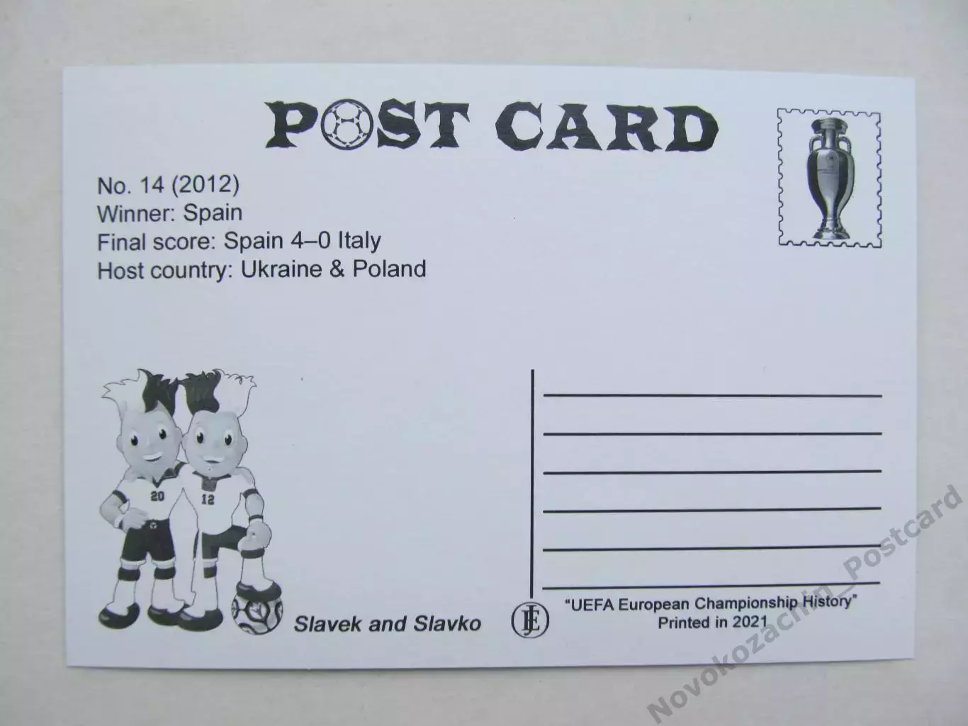Открытка футбол ЕВРО-2012 финал Киев НСК Олимпийский 1