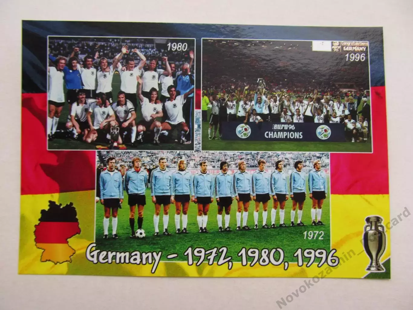 Открытка футбол ЕВРО ФРГ Германия Чемпионы Европы по футболу