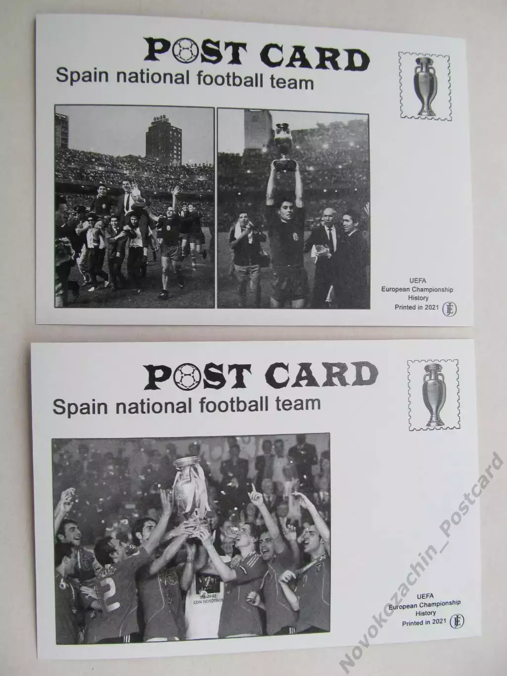 Открытка футбол ЕВРО Испания Чемпионы Европы по футболу (2 шт) 1