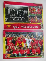 Открытка футбол ЕВРО Испания Чемпионы Европы по футболу (2 шт)