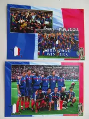 Открытка футбол ЕВРО Франция Чемпионы Европы по футболу (2 шт)