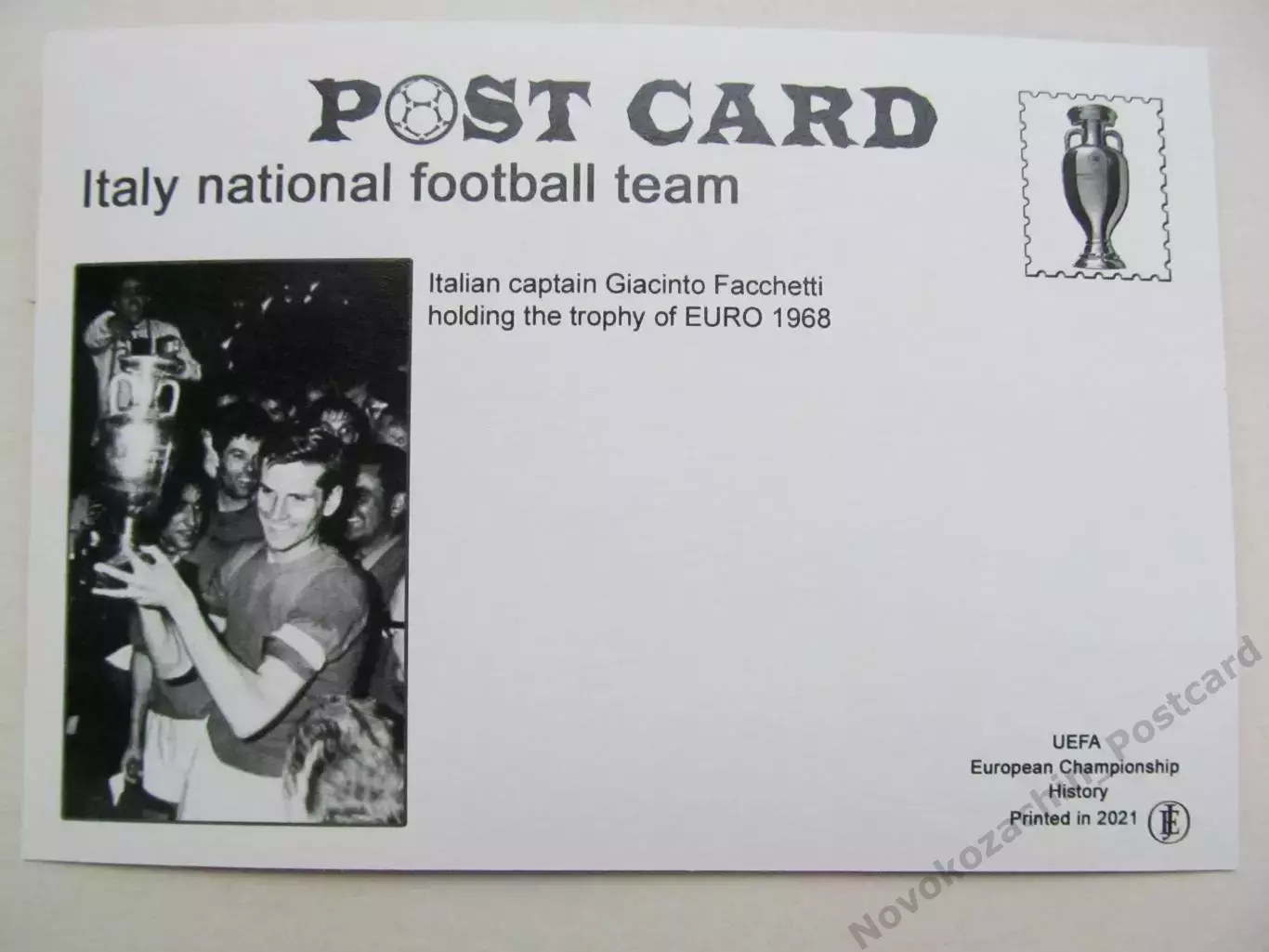 Открытка футбол ЕВРО Италия Чемпионы Европы по футболу 1