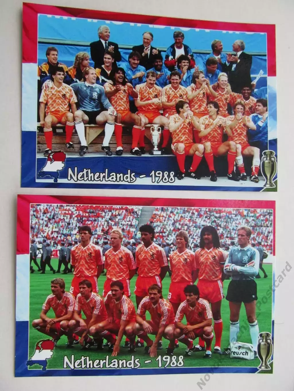 Открытка футбол ЕВРО Нидерланды Чемпионы Европы по футболу (2 шт.)