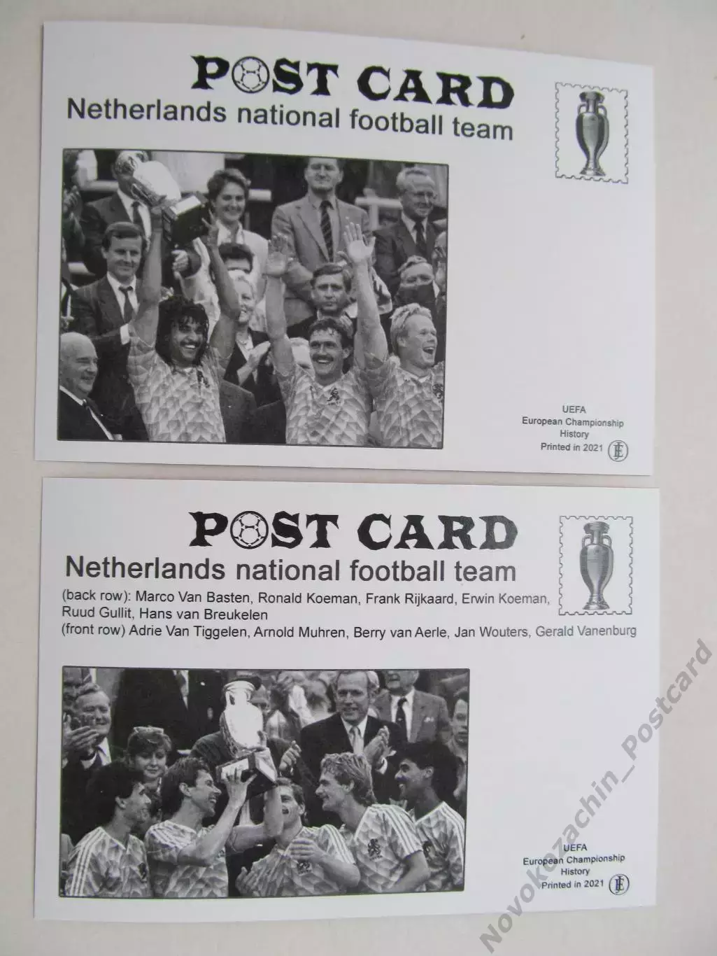Открытка футбол ЕВРО Нидерланды Чемпионы Европы по футболу (2 шт.) 1