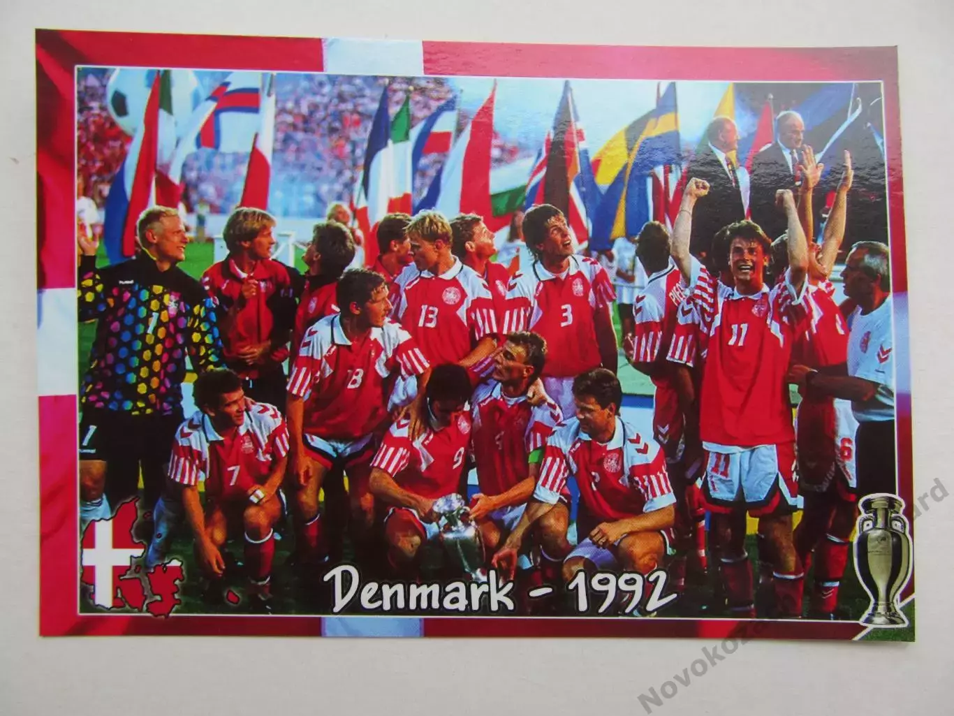 Открытка футбол ЕВРО Дания Чемпионы Европы по футболу