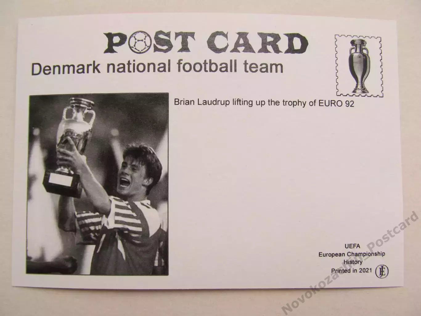 Открытка футбол ЕВРО Дания Чемпионы Европы по футболу 1