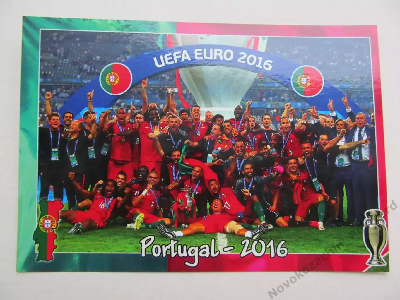 Открытка футбол ЕВРО Португалия Чемпионы Европы по футболу