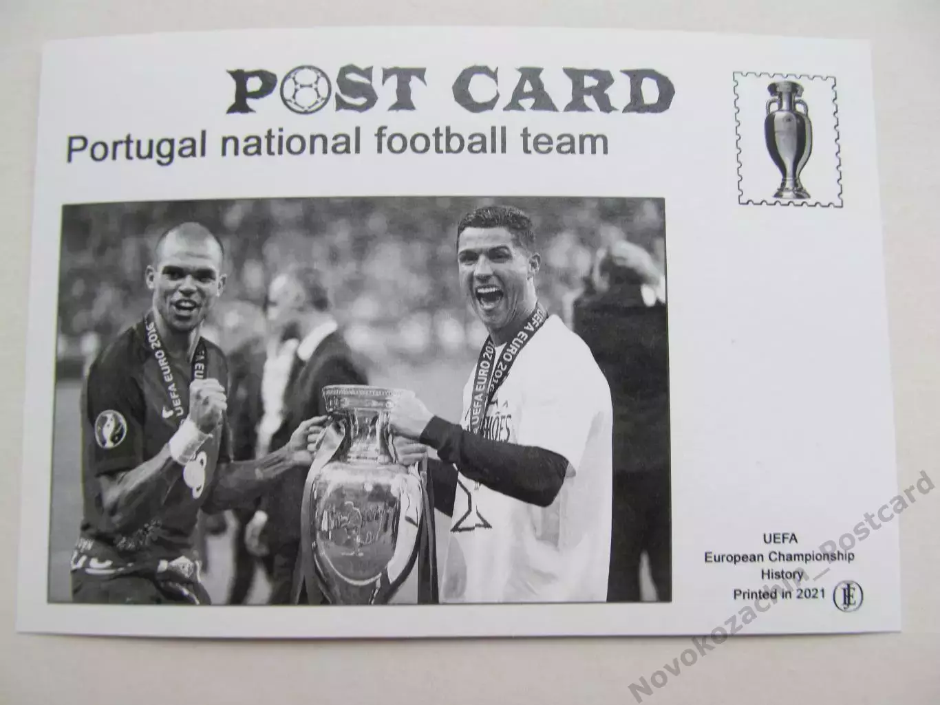 Открытка футбол ЕВРО Португалия Чемпионы Европы по футболу 1