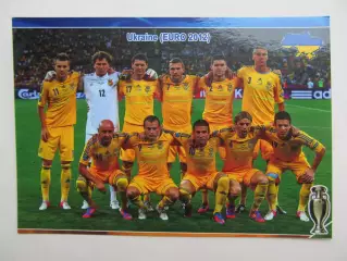 Открытка футбол Украина на ЕВРО-2012