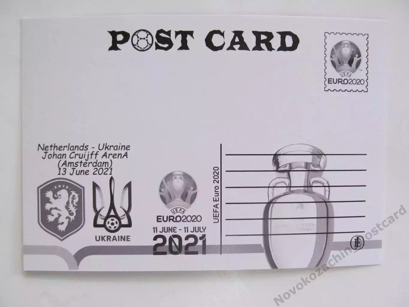 Открытка футбол ЕВРО 2020 Нидерланды - Украина 1