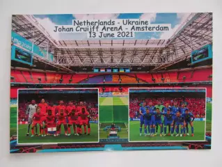 Открытка футбол ЕВРО 2020 Нидерланды - Украина