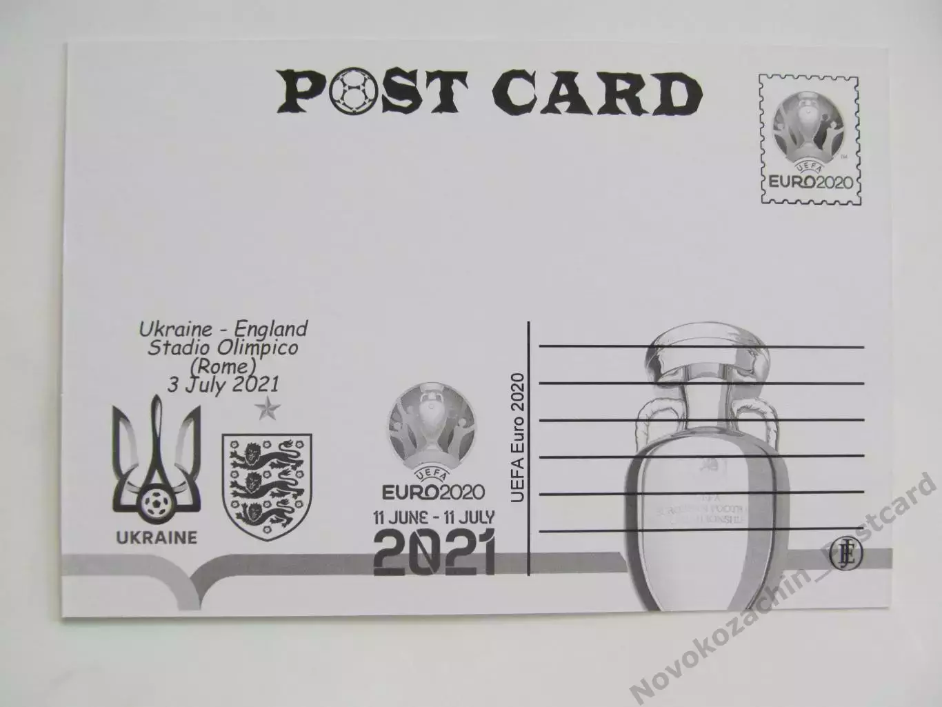 Открытка футбол ЕВРО 2020 Украина - Англия 1