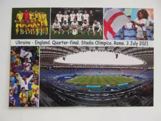 Открытка футбол ЕВРО 2020 Украина - Англия