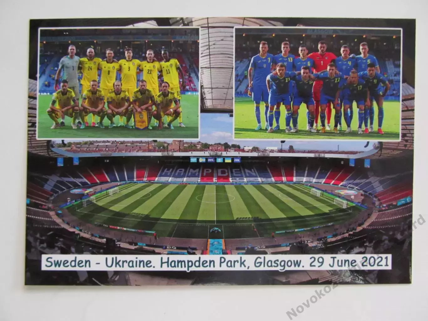 Открытка футбол ЕВРО 2020 Швеция - Украина