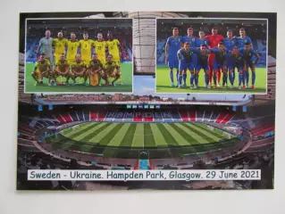 Открытка футбол ЕВРО 2020 Швеция - Украина