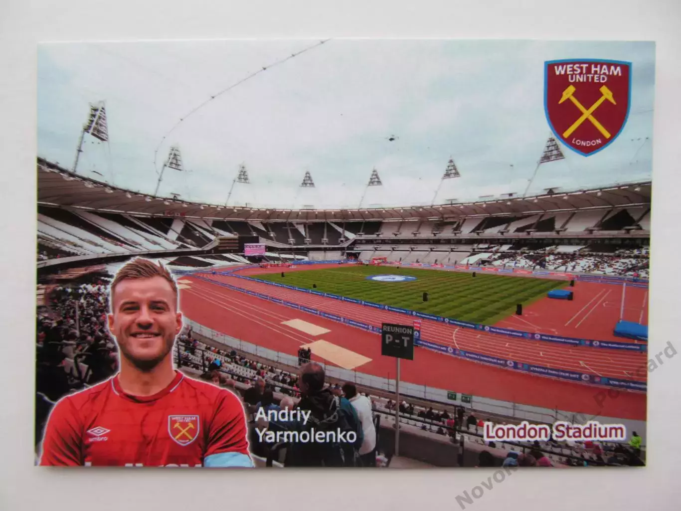 Открытка футбол Лондон Стадион Лондон + Ярмоленко 2018 (S-19-2)