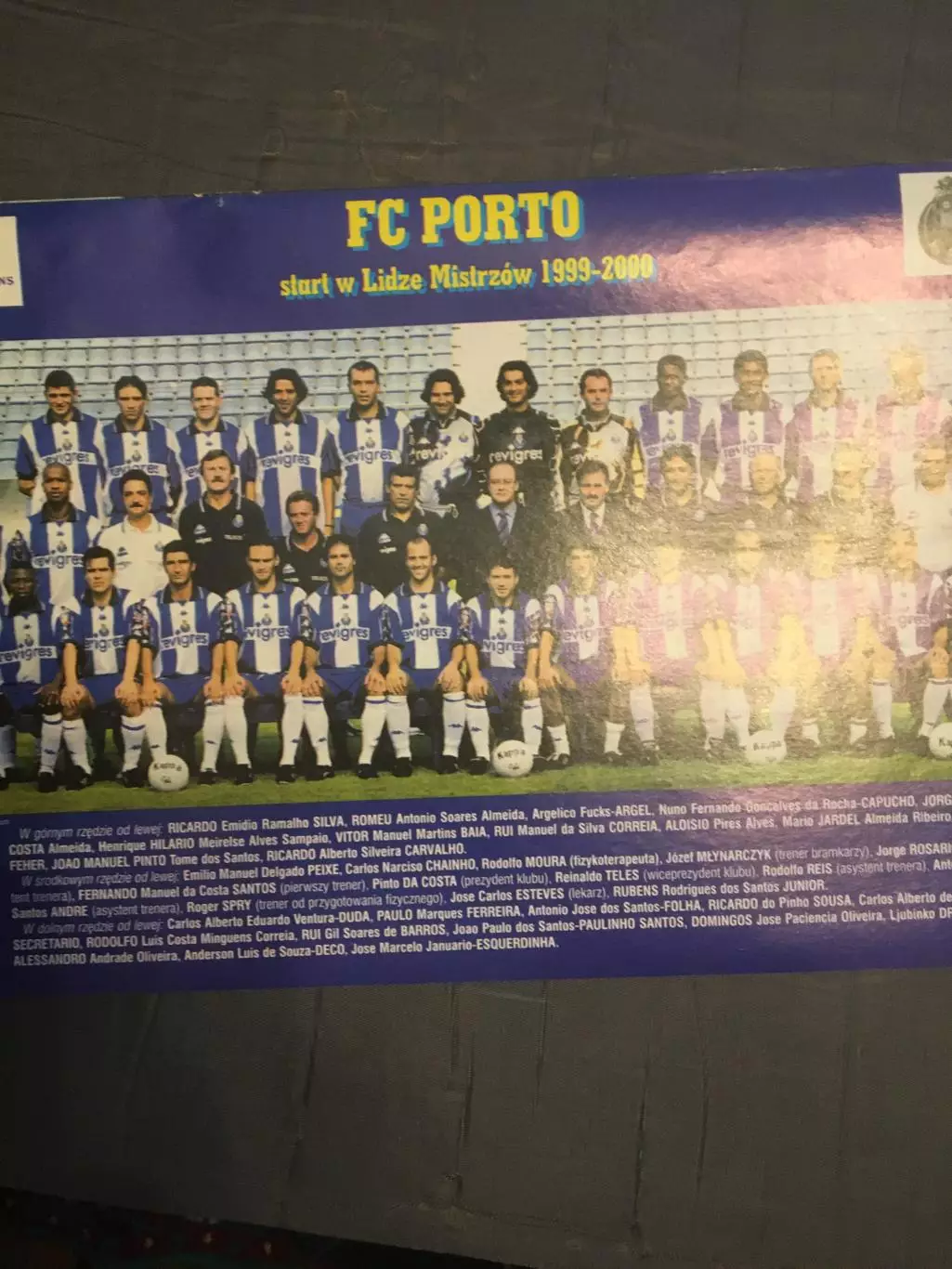 Постер ФК Порто 1999-2000 гг.