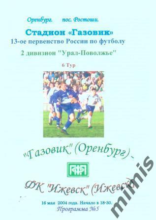 Газовик Оренбург - ФК Ижевск 2004