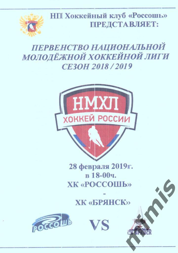 ХК Россошь - ХК Брянск 28 февраля 2019