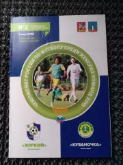 женский футбол Зоркий Красногорск - Кубаночка Краснодар 2015