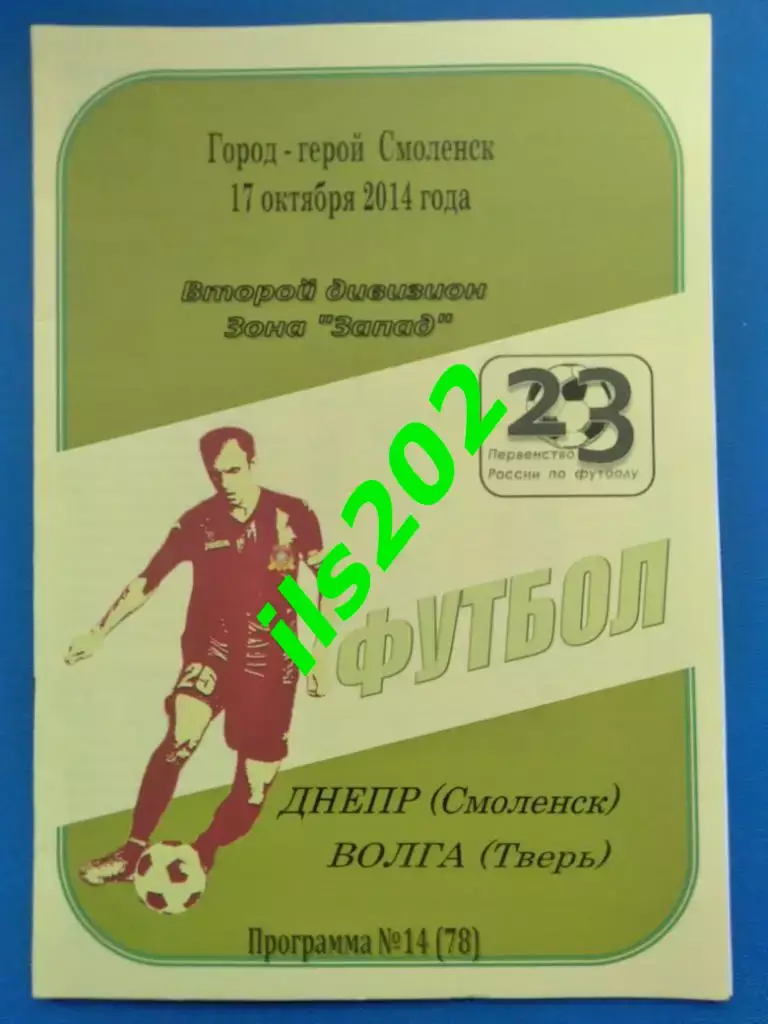 Днепр Смоленск - Волга Тверь 2014 / 2015 авторская