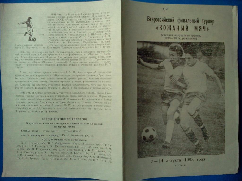 Кожаный мяч, всероссийский финальный турнир, Омск 07-14.08.1993 2