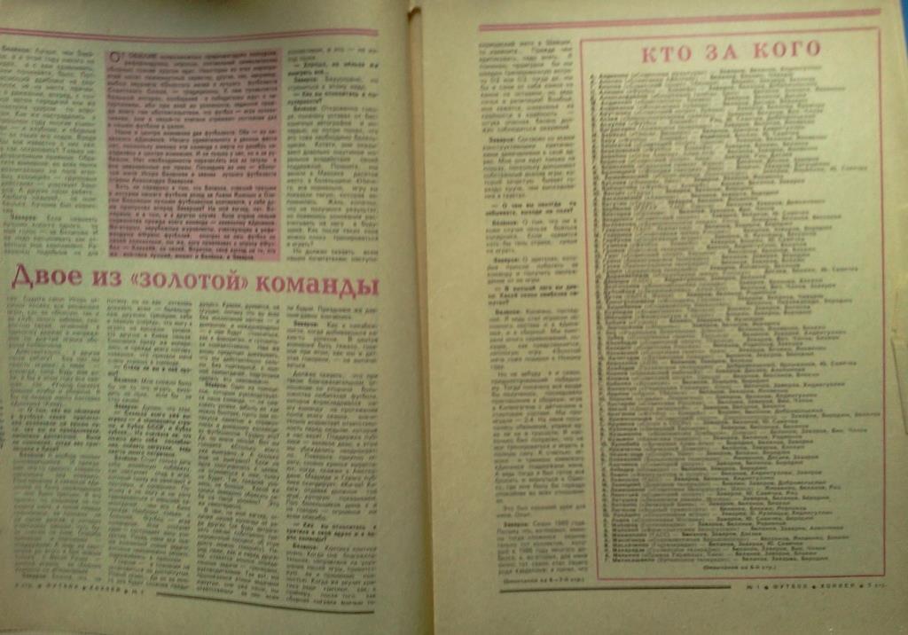 вырезка Александр Заваров - лучший футболист сезона 1986 2