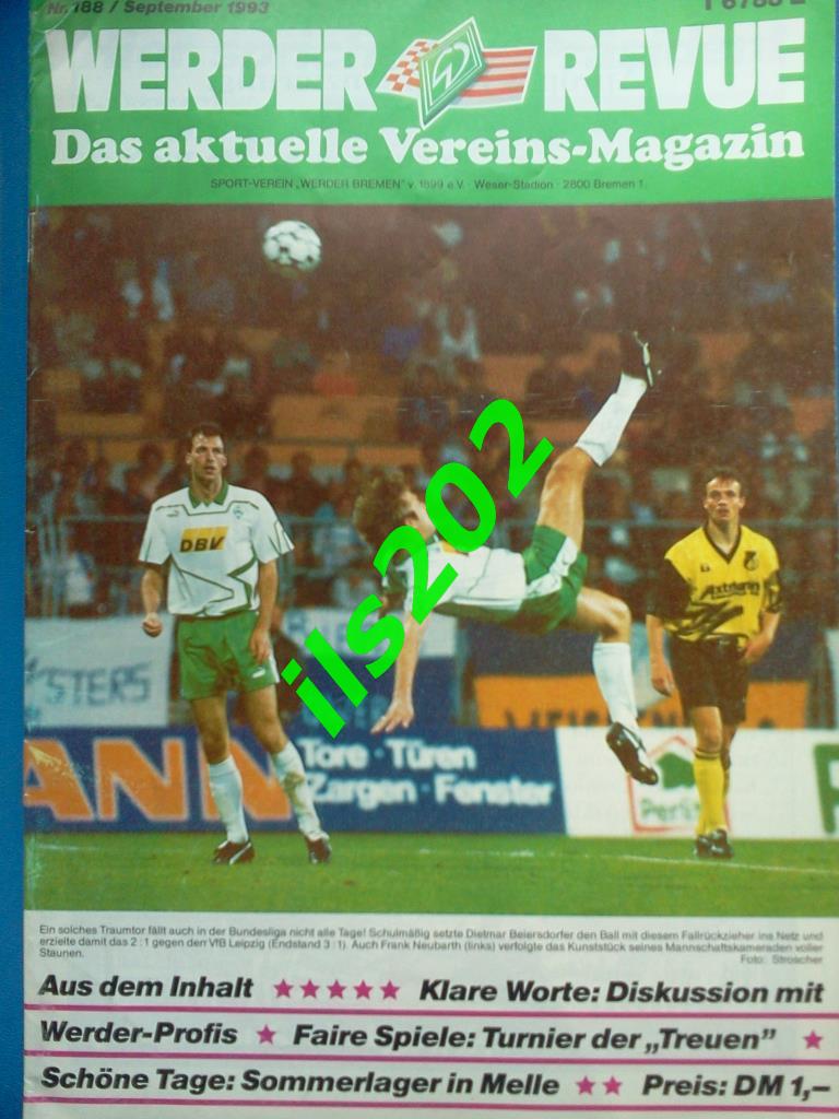 журнал Вердер - ревю Германия 1993 сентябрь