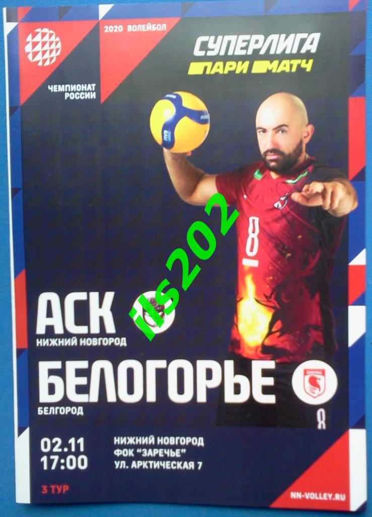 волейбол АСК Нижний Новгород - Белогорье Белгород 2019 / 2020