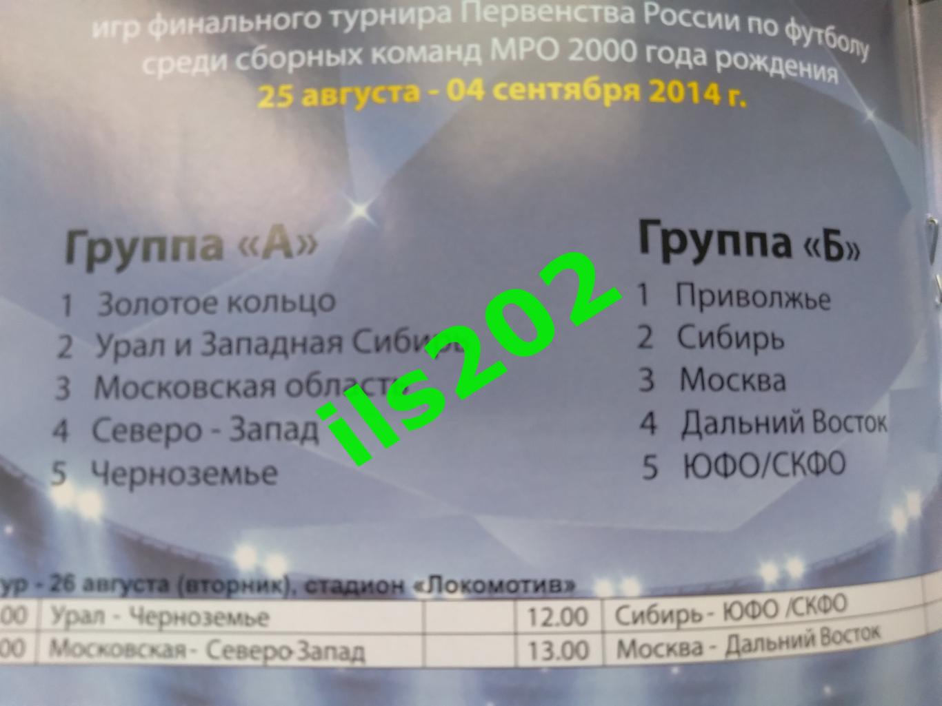 Иваново 2014 финальный турнир первенства России юноши сборные МРО 2000 г.р. 4