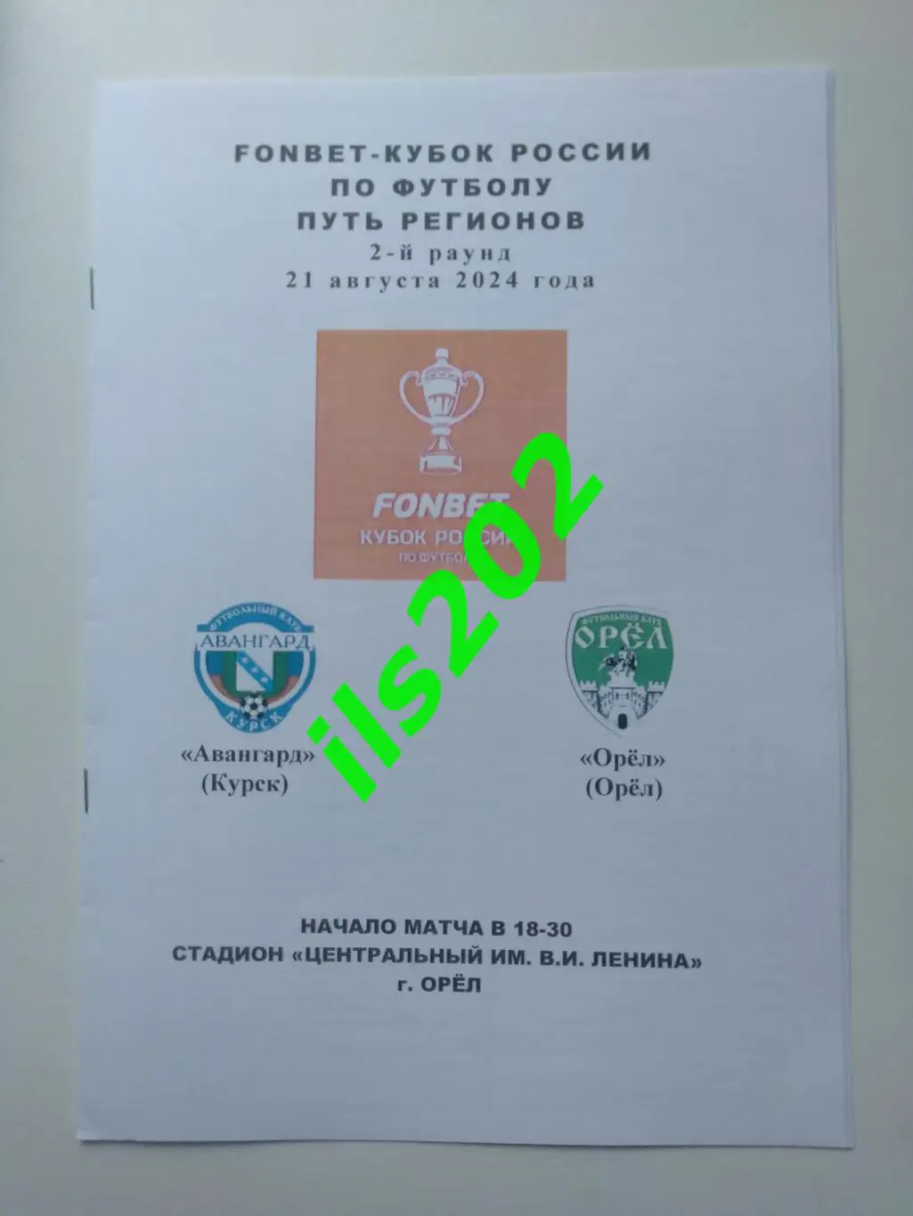 Авангард Курск - ФК Орёл 2024 / 2025 кубок России авторская