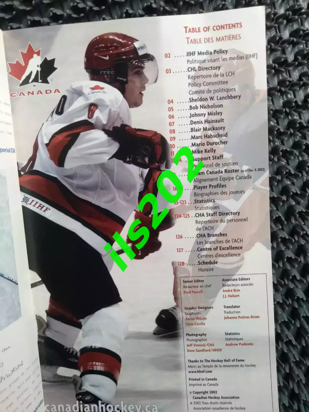 Хоккей чемпионат мира среди юниоров 2003 / Канада сборная медиа гайд 5