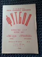Звезда Пермь - Уралмаш Свердловск 1977