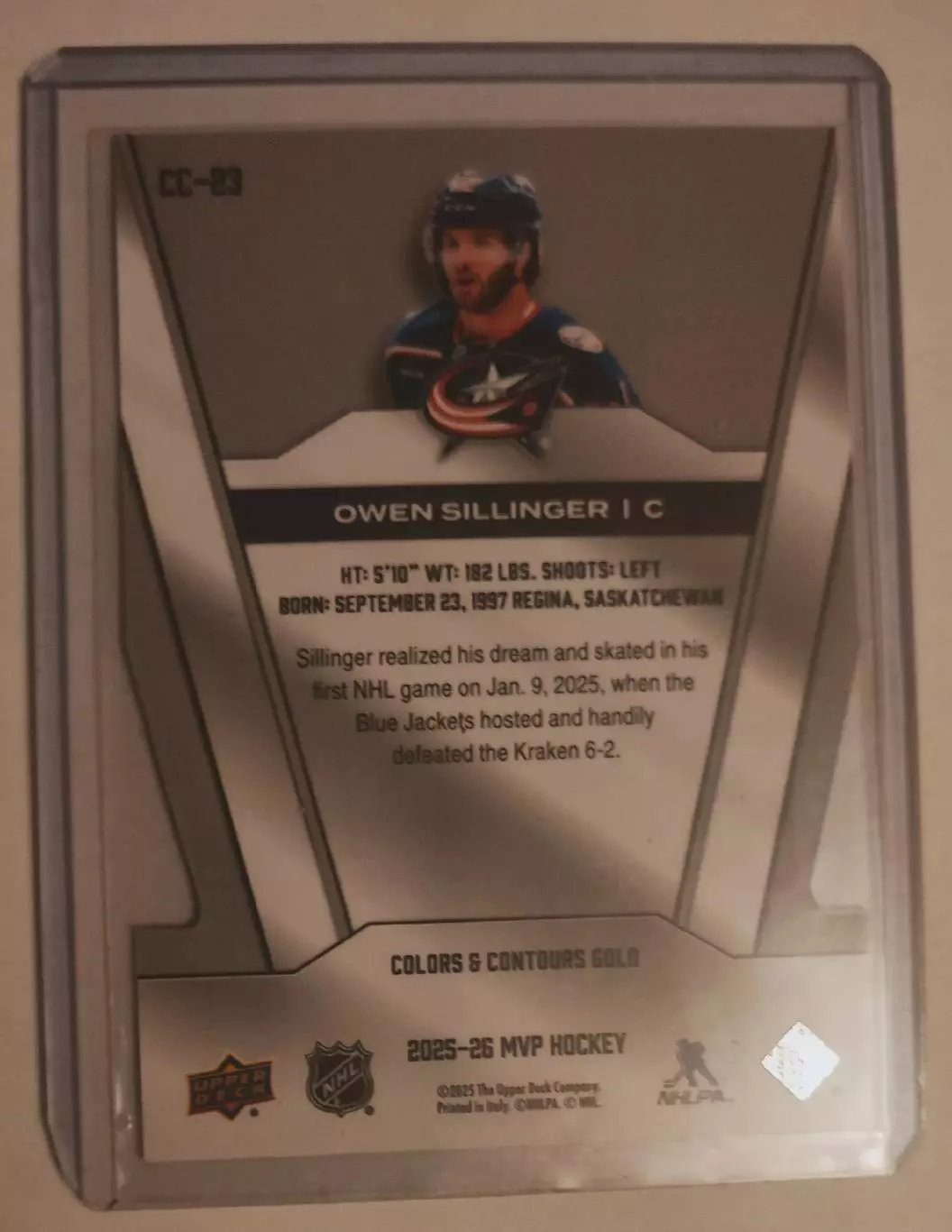 Оуэн Силлинджер «Коламбус Блю Джекетс» 1