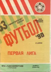 Локомотив Нижний Новгород - Кайрат Алма-Ата 29.04.1990
