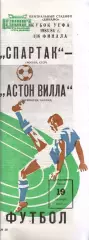 Спартак Москва - Астон Вилла Англия 19.10.1983